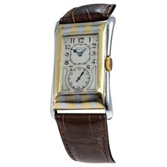 Rolex 18K. Príncipe a rayas bicolor con esfera original impresa al horno de 1935
