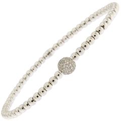 Jona White Gold Diamond Pavé Beaded Bracelet 12
