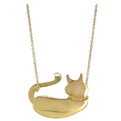 Jona 18 Karat Yellow Gold Cat Pendant