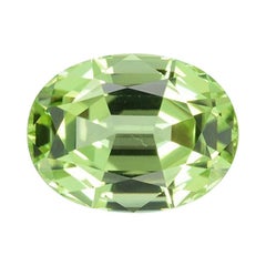 Peridot Ring Gem 3.41 Carat Oval