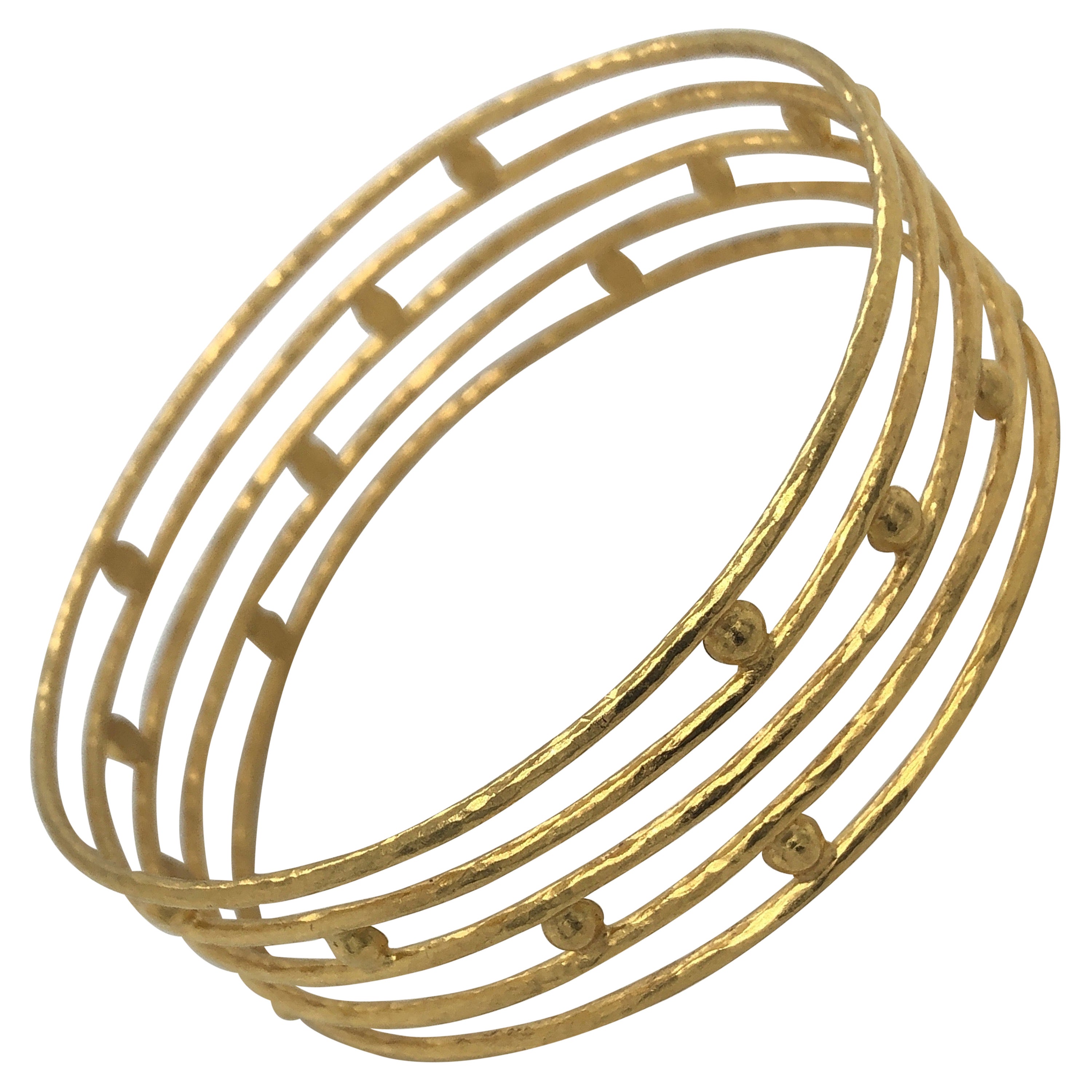 Gurhan 24 Karat Gold Ruby Beaded Bracelet at 1stDibs