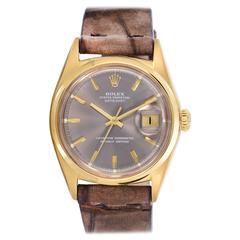 Vintage Rolex Yellow Gold Oyster Perpetual Datejust Wristwatch