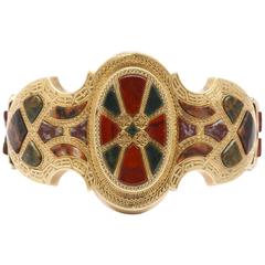 Distinctive Gold and Scottish Agate Bracelet 6