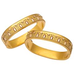 Antique Two by Two: A Pair of Gold Wedding Bracelets