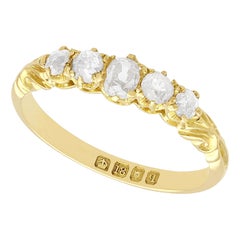Antique 1911 Diamond Yellow Gold Five-Stone Ring
