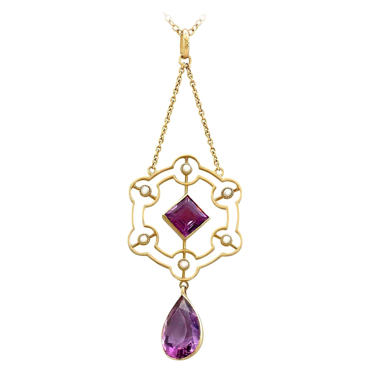 230 Amethyst Pearl Pendant main image 1