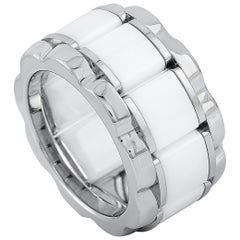 TAG Heuer Stainless Steel and Ceramic, 0.007 Carat Diamond Ring