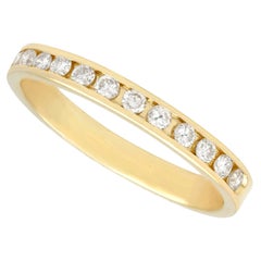 Diamond and Yellow Gold Half Eternity Ring