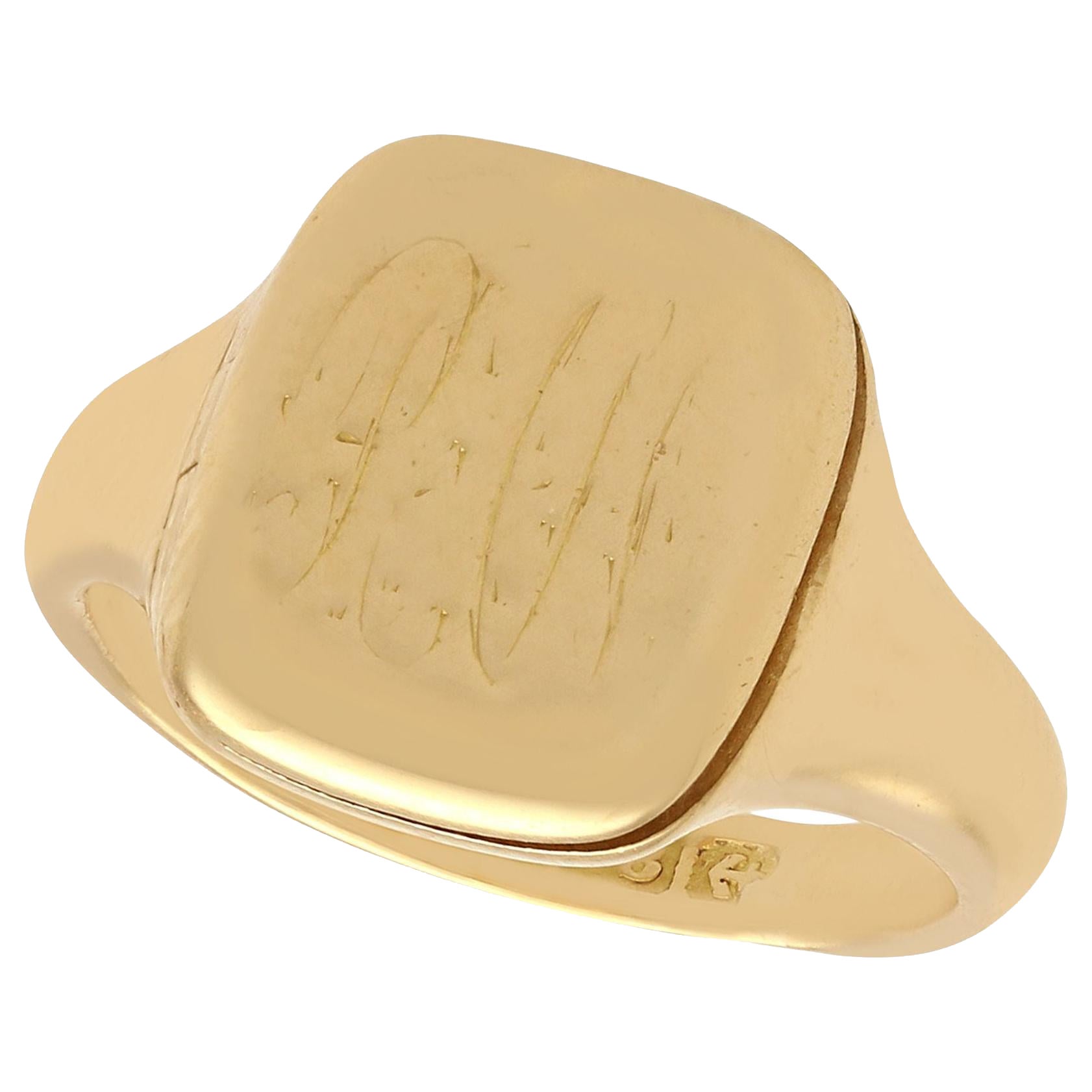 Antique 1900s Yellow Gold Signet Ring with Enamel For Sale at 1stDibs |  antique seal ring