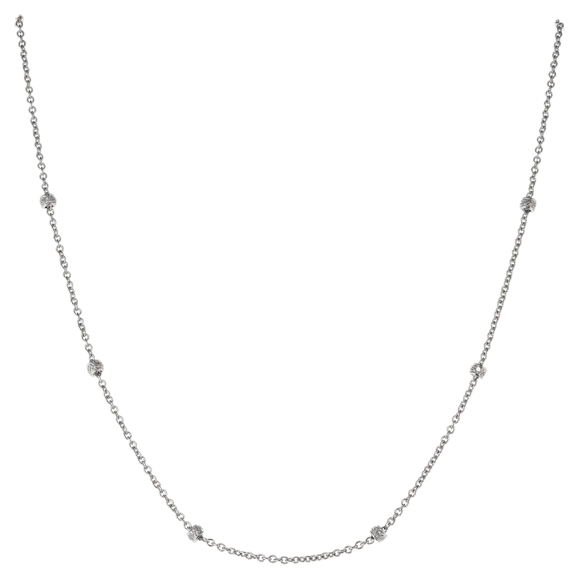 .30 Carat Diamond by the Yard White Gold Necklace For Sale at 1stDibs