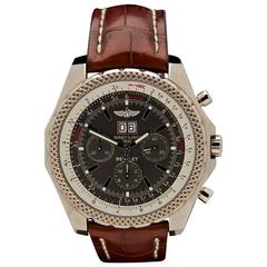 Breitling White Gold Bentley 6.75 Chronograph Limited Edition Wristwatch 