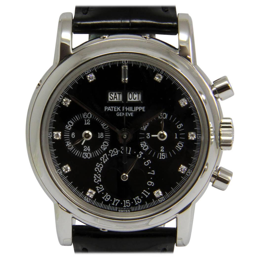 Patek Philippe Ref. 3970 P Platinum Wrist Watch For Sale