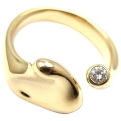 Tiffany & Co. Elsa Peretti Diamond Gold Full Heart Cockail Ring