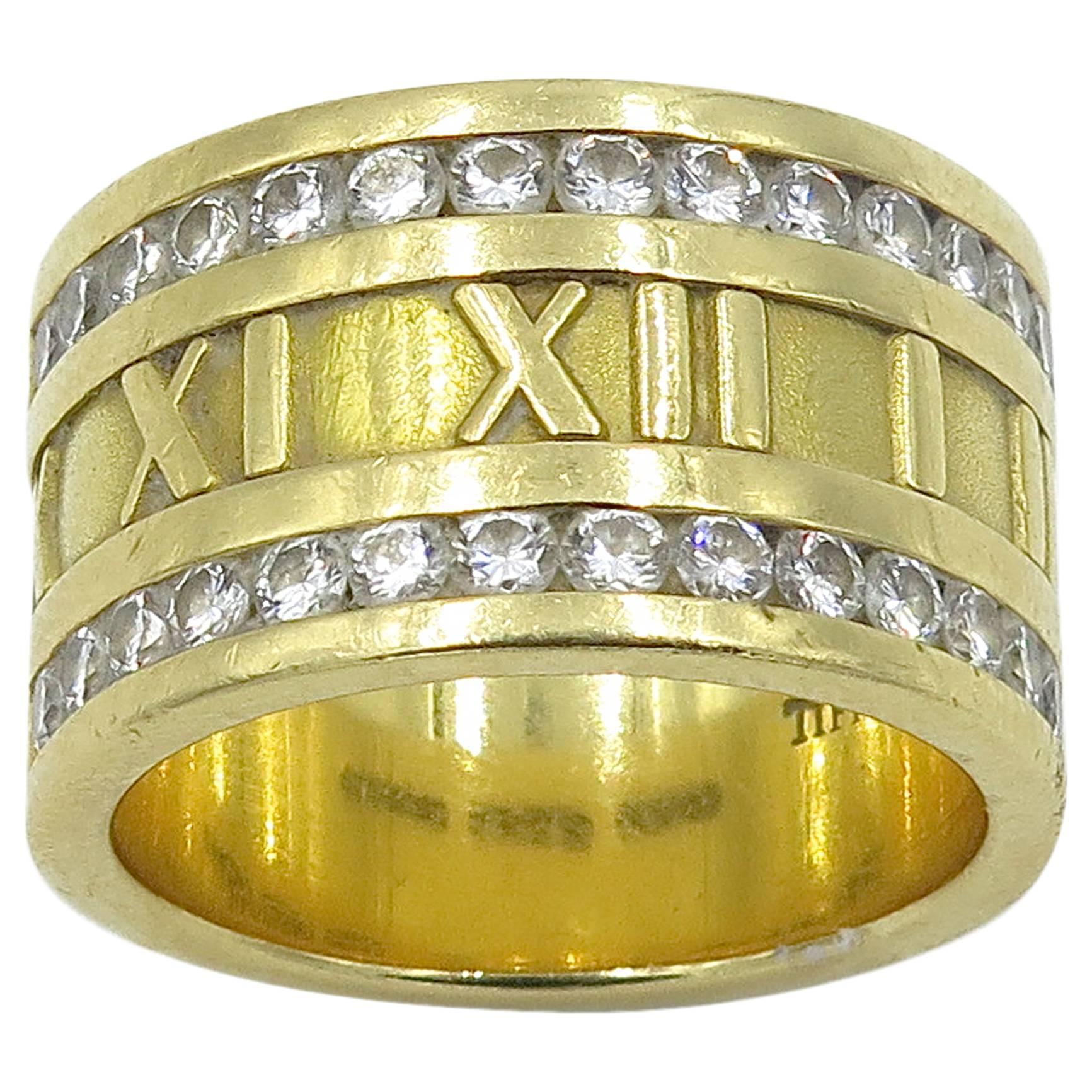 Tiffany & Co. Diamond Gold "Atlas" Band Ring