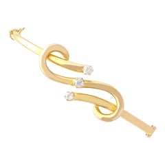 1890er viktorianischer Armreif aus Diamant und Gelbgold