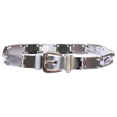 Men's Gold Buckle and Screws Bracelet