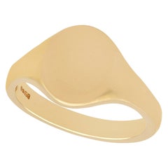 Vintage 1990s 9ct Yellow Gold Signet Ring
