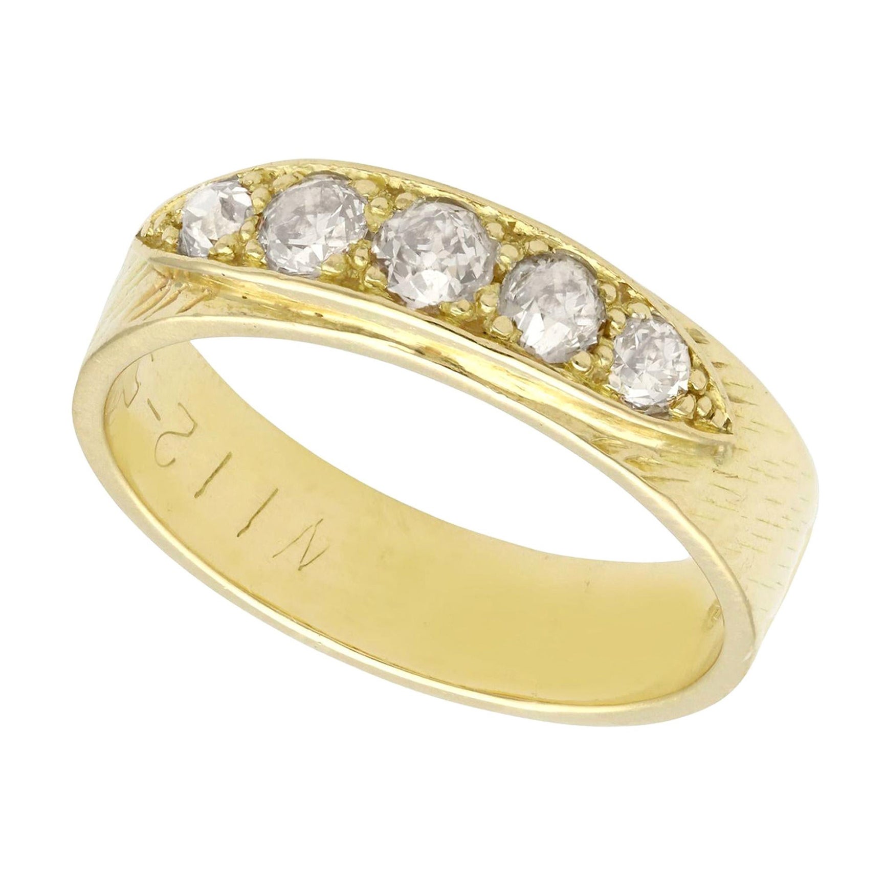 Antique and Vintage Diamond 18K Yellow Gold Cocktail Ring