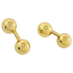 Jona 18 Karat Yellow Gold Button Cufflinks For Sale at 1stDibs