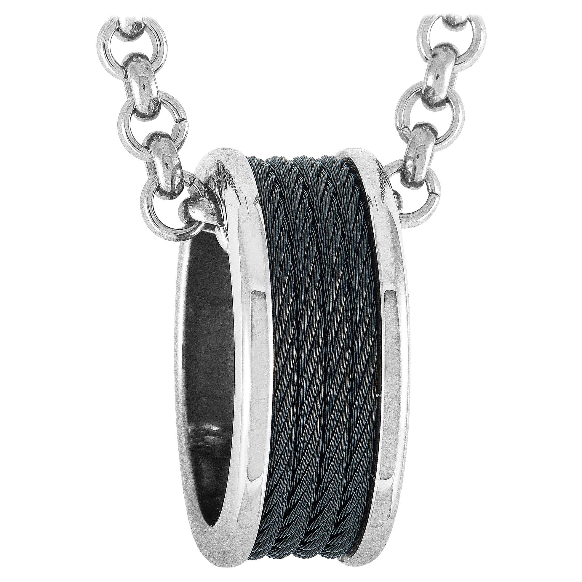 Charriol Forever Stainless Steel and Black PVD Necklace and Ring Set