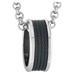 Charriol Forever Stainless Steel and Black PVD Necklace and Ring Set