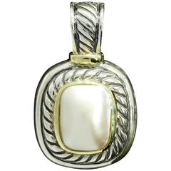 David Yurman Pearl stainless steel gold Enhancer Cable Albion 