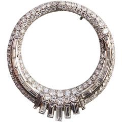 Boucheron Paris Art Deco Diamond Platinum Brooch 11