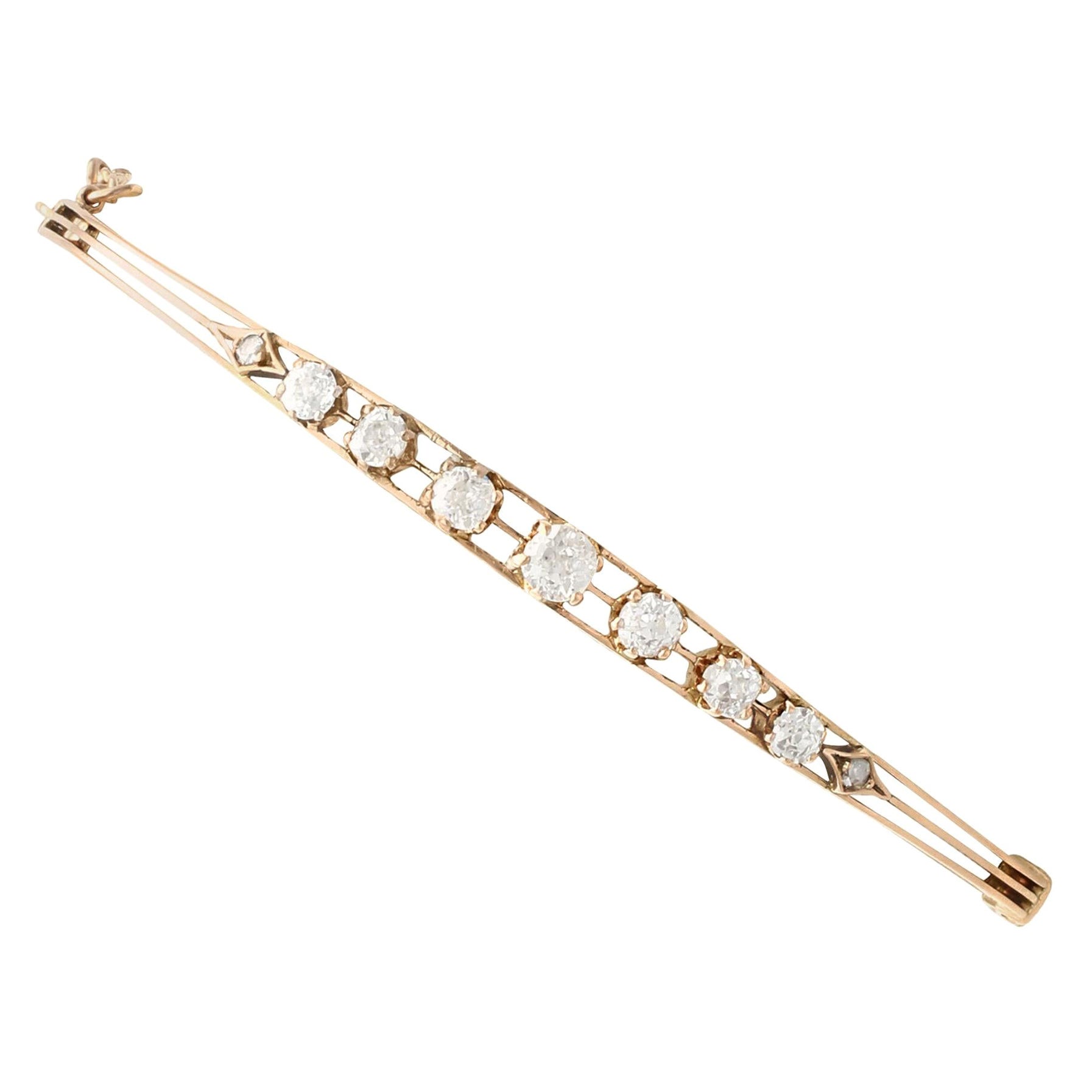 Antique Diamond and Rose Gold Bangle, Circa 1890