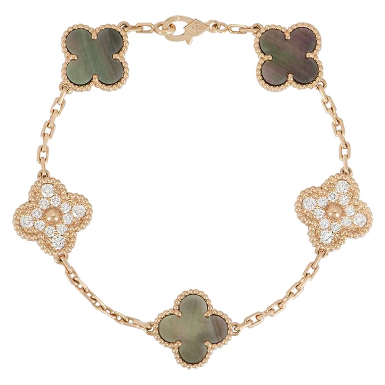 Van Cleef and Arpels Limited Edition Vintage Alhambra Diamond Lapis