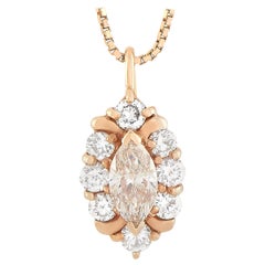 LB Exclusive 18 Karat Rose Gold 0.66 Carat Diamond Necklace