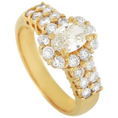 LB Exclusive 18 Karat Yellow Gold 1.43 Carat Diamond Ring