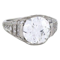 J.E. Caldwell 4.02 Carat Diamond Platinum Engagement Ring