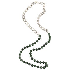 Jade and Chain Necklace Handmade by Augusten Burroughs