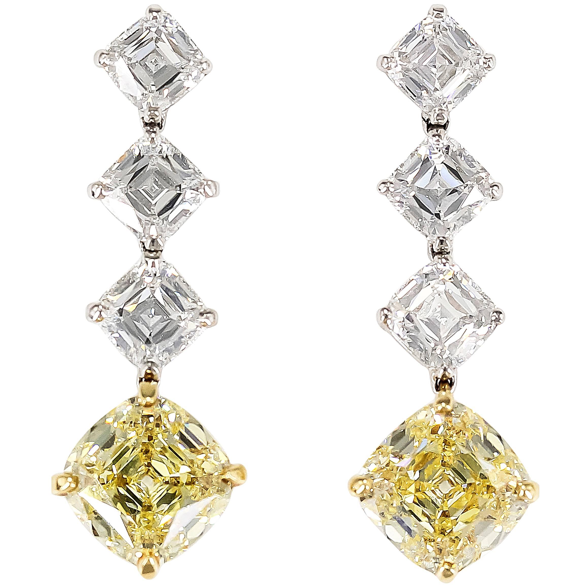IMPORTANT TIFFANY & CO. Legacy Fancy Yellow Diamond Drop Earrings