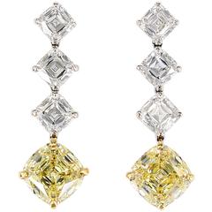 IMPORTANT TIFFANY & CO. Legacy Fancy Yellow Diamond Drop Earrings