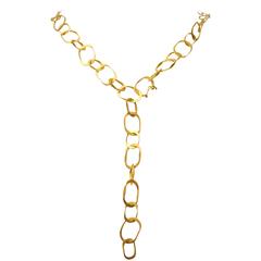 Gold Hand Hammered Versatile Link Necklace