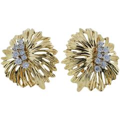 Dankner Diamond Gold Floral Earrings