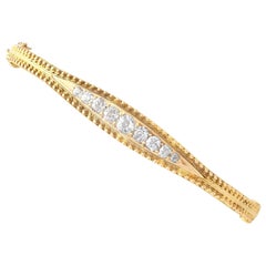 Bracelet jonc victorien en or jaune et diamants de 1,22 carat, années 1890