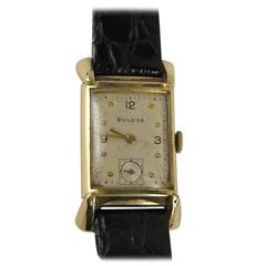 1940s Vintage Gold Bulova Tank Watch