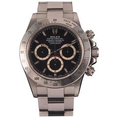 Rolex Stainless Steel Daytona Chronograph Wristwatch 16520 P Series 