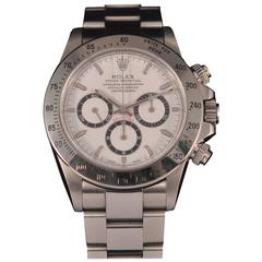Rolex Stainless Steel Daytona Chronograph Wristwatch Ref 16520 P Series 