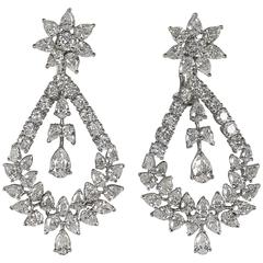 Extraordinary Diamond gold Chandelier Drop Earrings 10