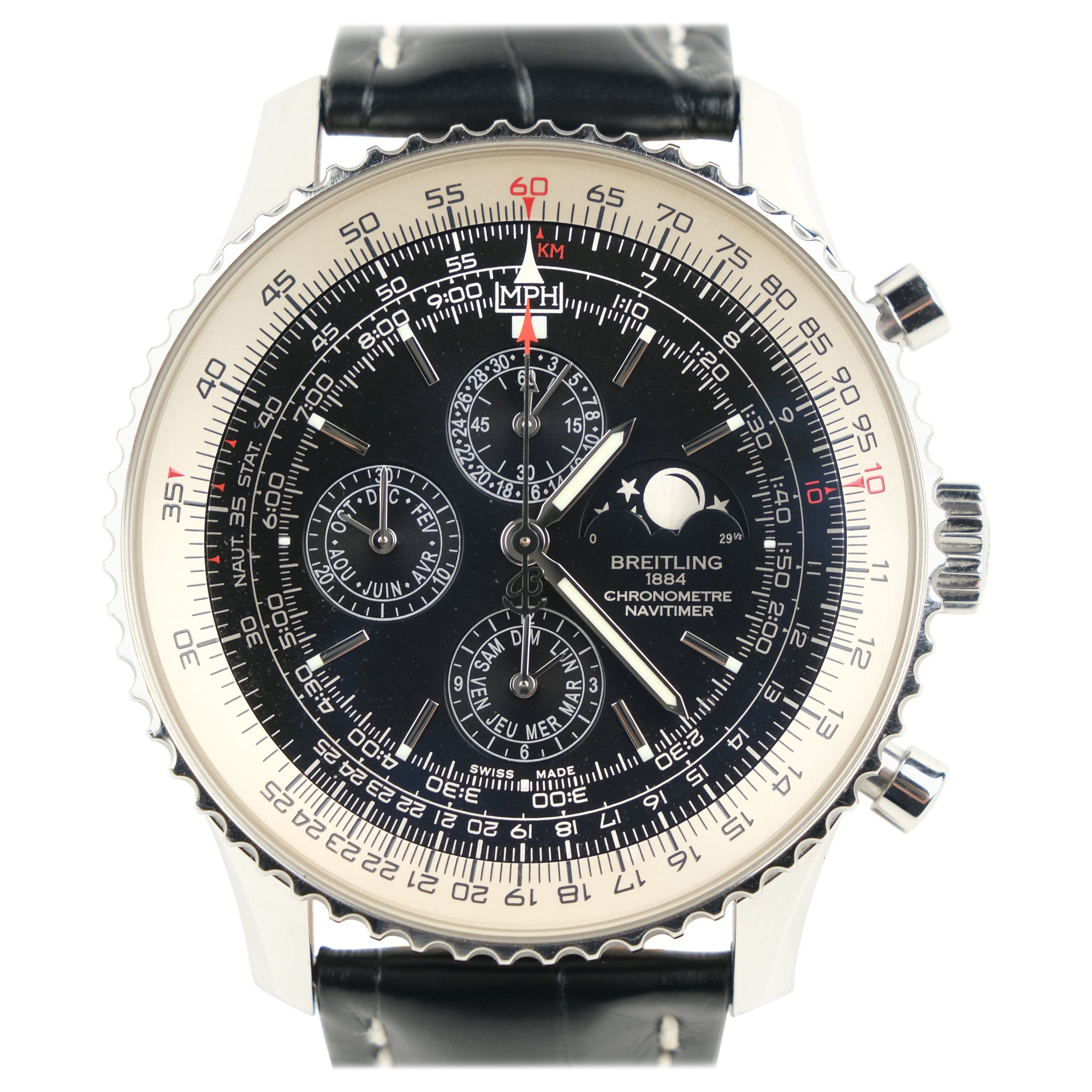 FS Breitling Navitimer Olympus Moon Phase Annual Calendar Chronograph