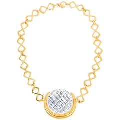 Aldo Cipullo Crystal and Gold Necklace