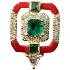 
Custom Order
 Emerald Studs in 14 Karat Yellow Gold, 1 Side