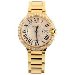 Yellow Gold Diamond Ballon Bleu De Cartier Bracelet Watch