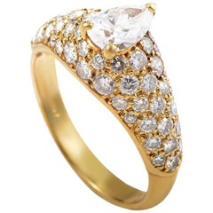 Cartier 0.62 Carat Diamond 18 Karat Yellow Gold Engagement Ring