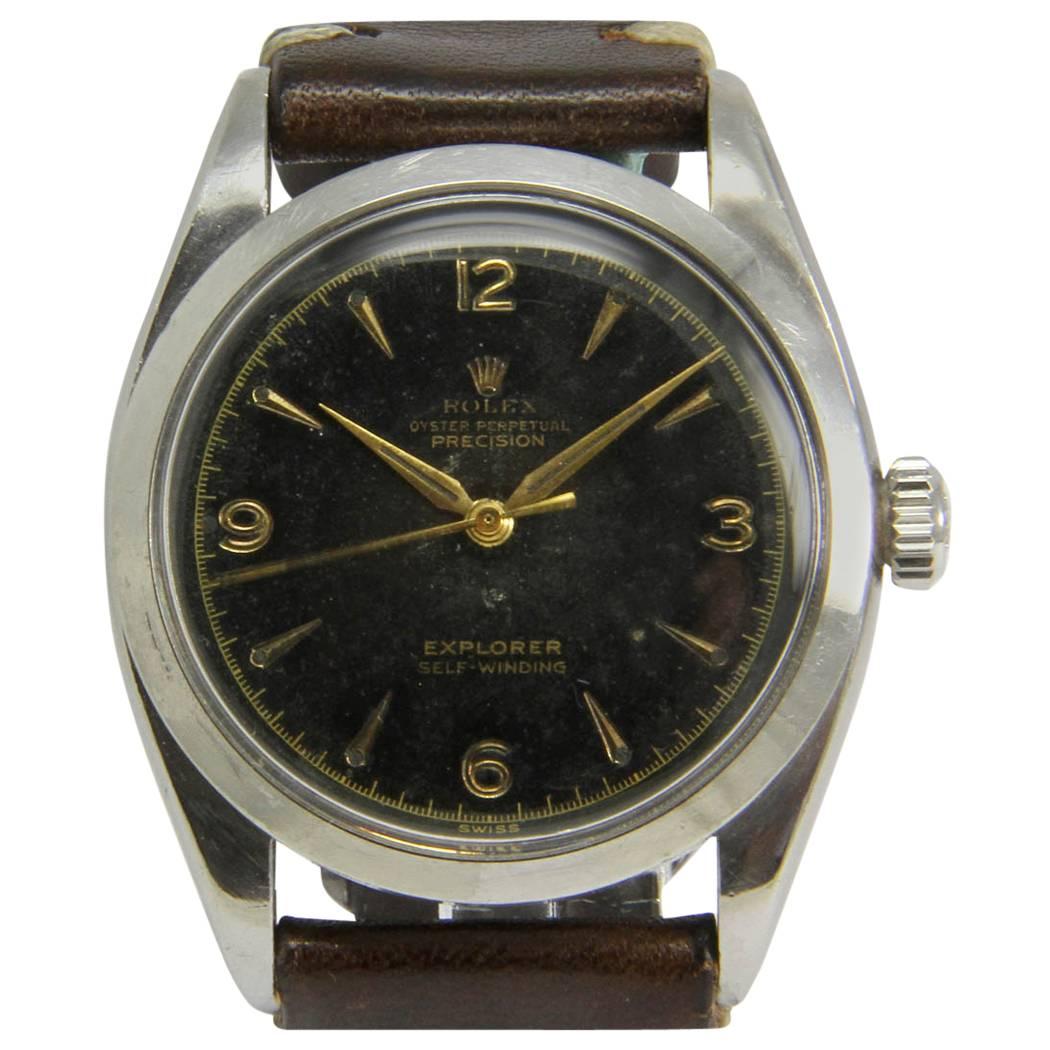 Rolex Explorer Ref. 6298 Sir Edmund Hillary Steel Wrist Watch For Sale