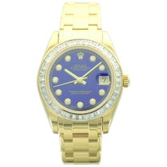 Rolex Ladies Yellow Gold Datejust Pearlmaster Wristwatch Ref 81308BR
