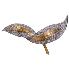 1960s Diamond Gold Brooch 1960s Diamond Gold Brooch